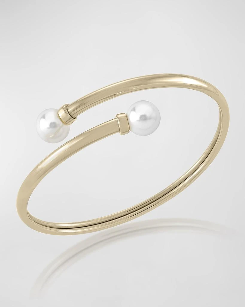 Majorica Galatea Pearl Bypass Bracelet, Gold