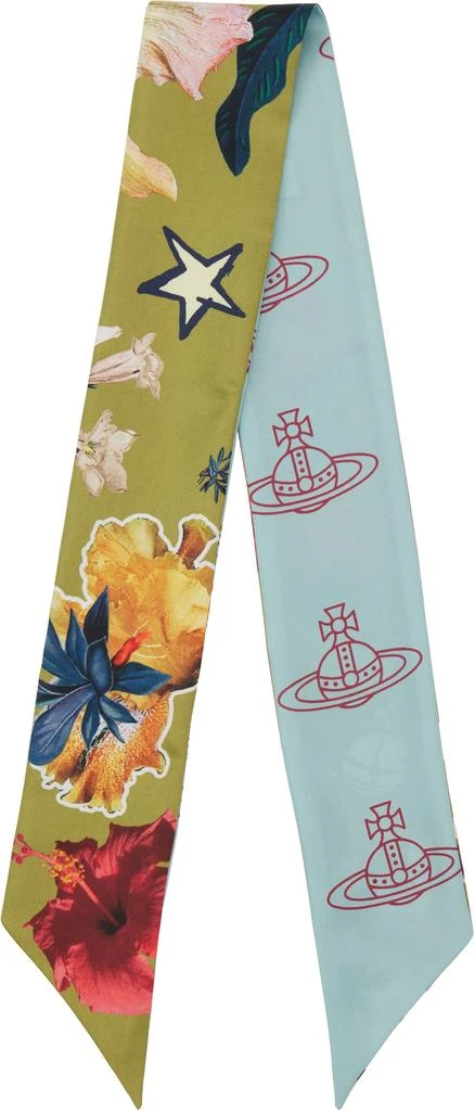 Vivienne Westwood Green & Blue Twilly Scarf 2