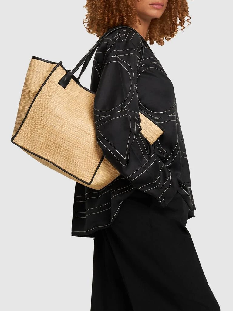 Bembien Rosa Raffia & Leather Tote Bag 2