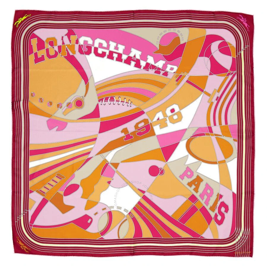 Longchamp League Sqaure Silk Scarf 1