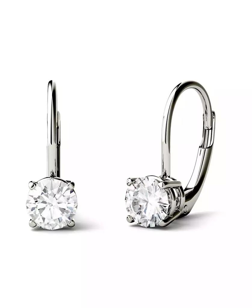 Charles & Colvard Moissanite Leverback Earrings (3 ct. t.w. Diamond Equivalent) in 14k White or Yellow Gold