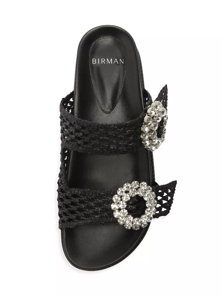 Alexandre Birman Salma Crystal-Embellished Raffia Sandals 4