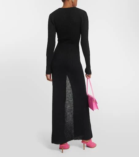 boucl-knit off-the-shoulder dress Boucl Off-Shoulder Maxi Dress in Mint - XXS