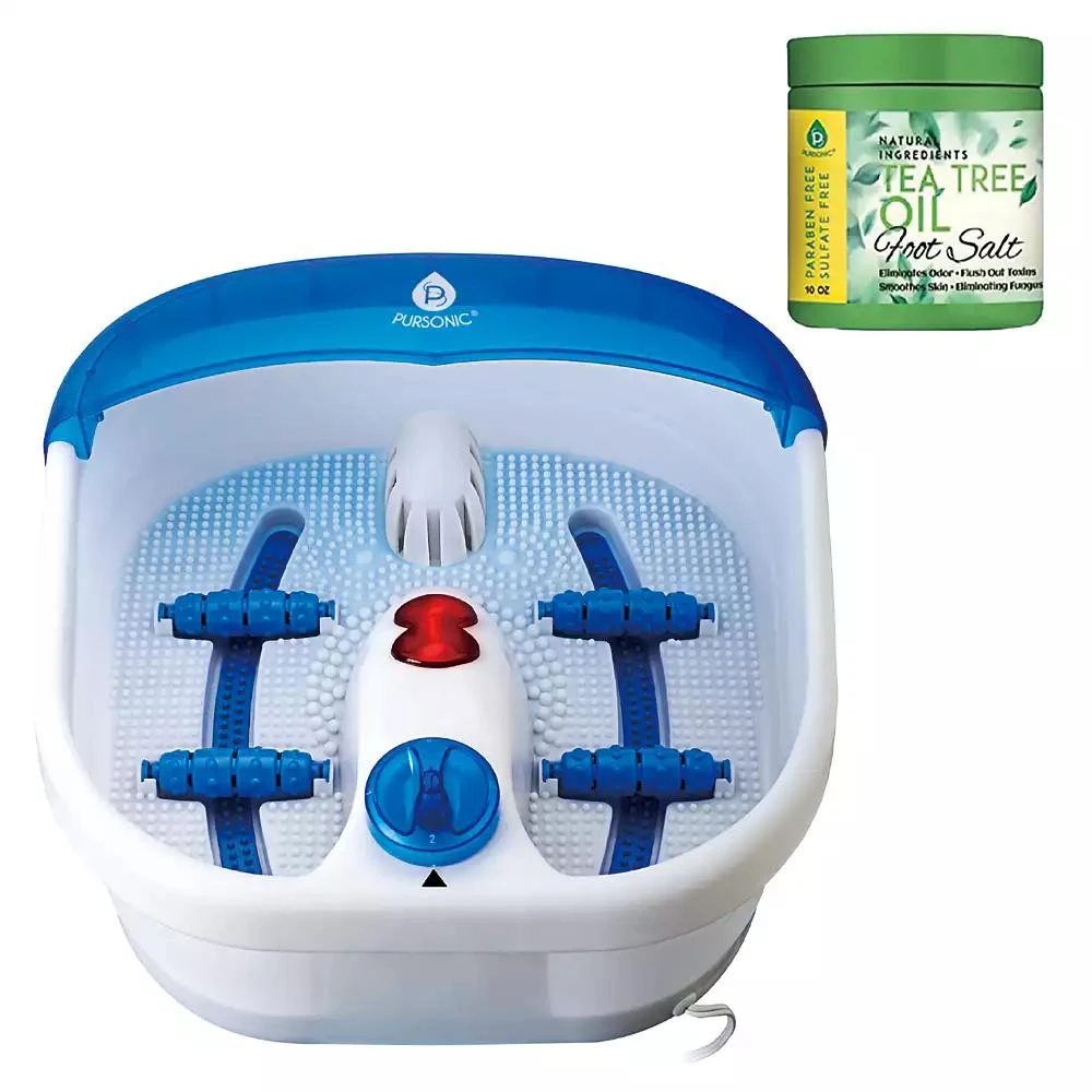 PURSONIC Foot Spa Massager with Tea Tree Oil Foot Salt Scrub