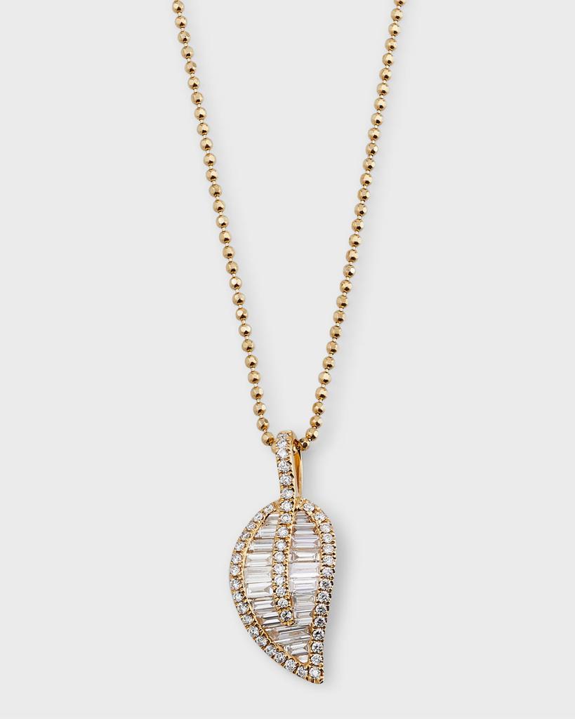 Anita Ko Classic Diamond Leaf Pendant Necklace