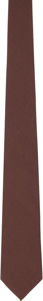 AURALEE Burgundy Wool Kid Mohair Hop Sack Tie 1