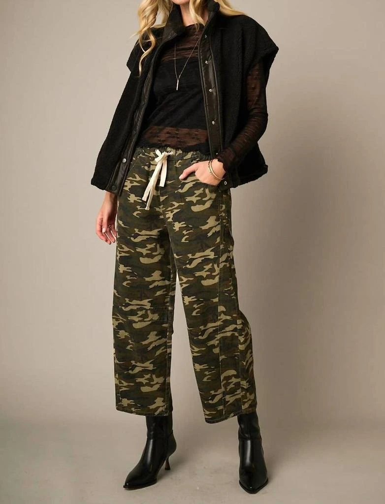 mittoshop Mittoshop - Randi Camo Elastic Waist Barrel Leg Pants 4