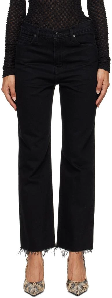 FRAME Black 'Le Jane Crop' Jeans 1