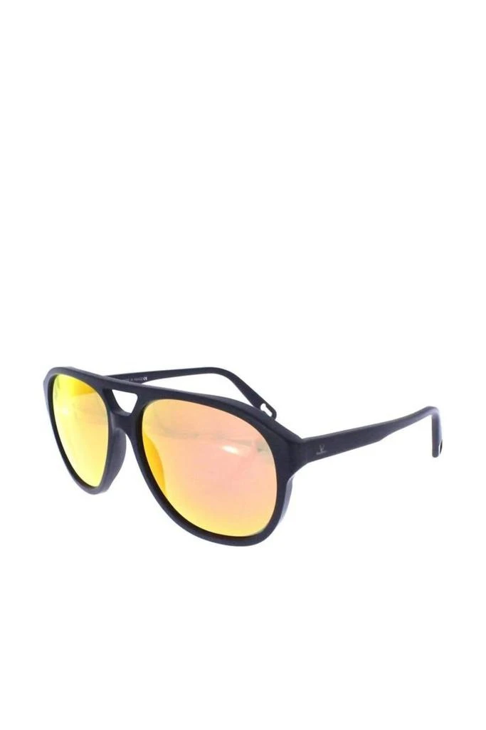 Vuarnet Men's Pilot Horizon Sunglasses In Matte Black. Pure Blue. Red 1