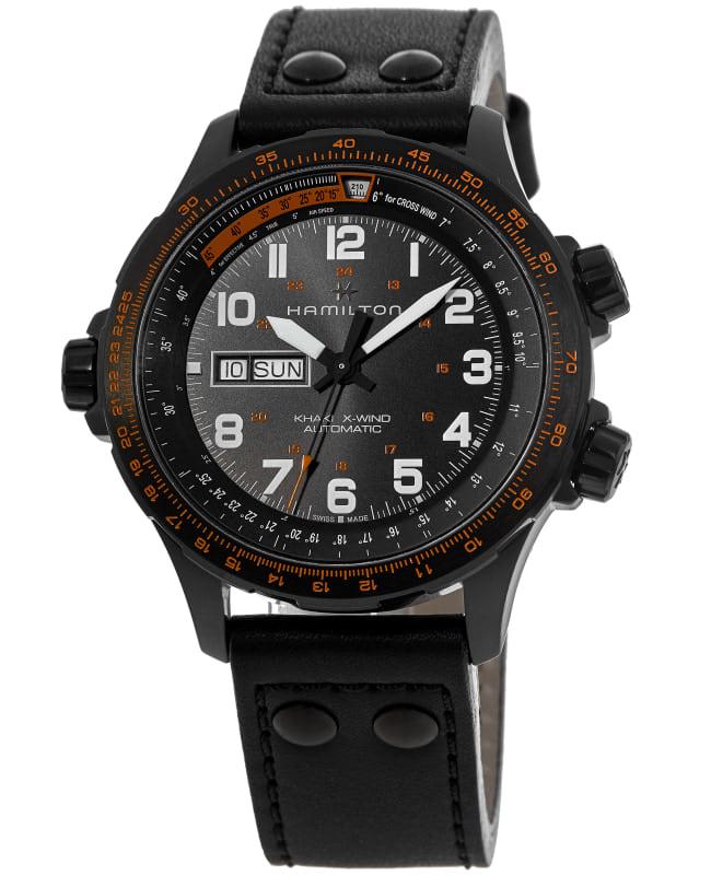 Hamilton Hamilton Khaki Aviation X-Wind Day Date Black Case  Men's Watch H77785733