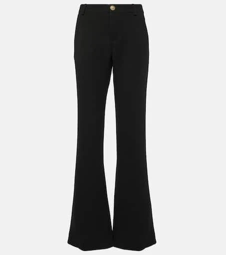 Balmain Virgin wool crêpe bootcut pants 1