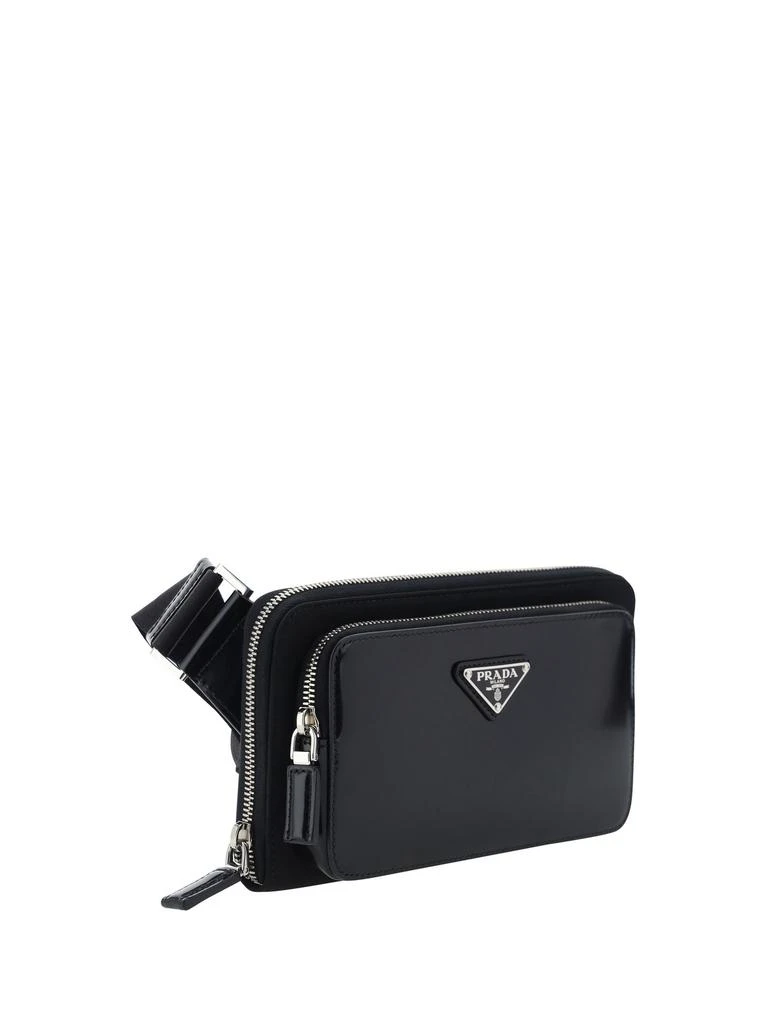 Prada Prada Enamel Triangle Logo Shoulder Bag 3