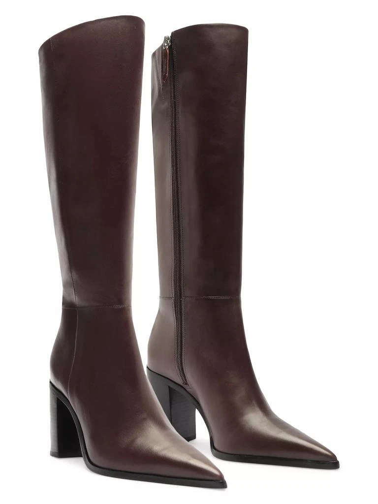 Schutz Mikki 85MM Block-Heel Leather Boots 9