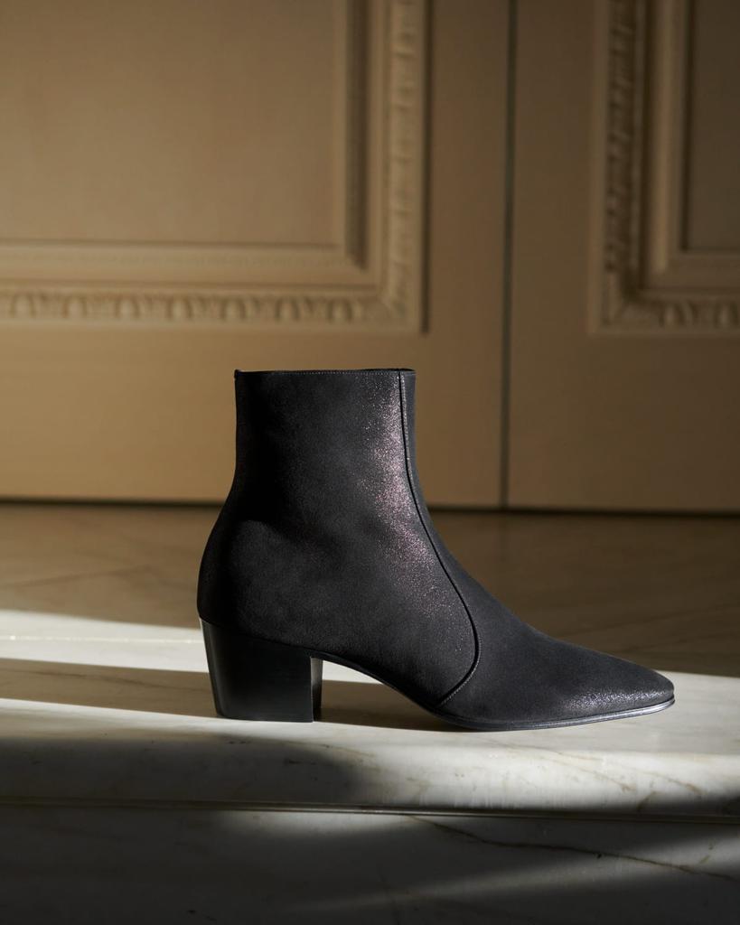 美品　SAINT LAURENT 22SS Vassili 60 ヒールブーツ Saint Laurent Vassili 60 leather ankle boots Saint Laurent
