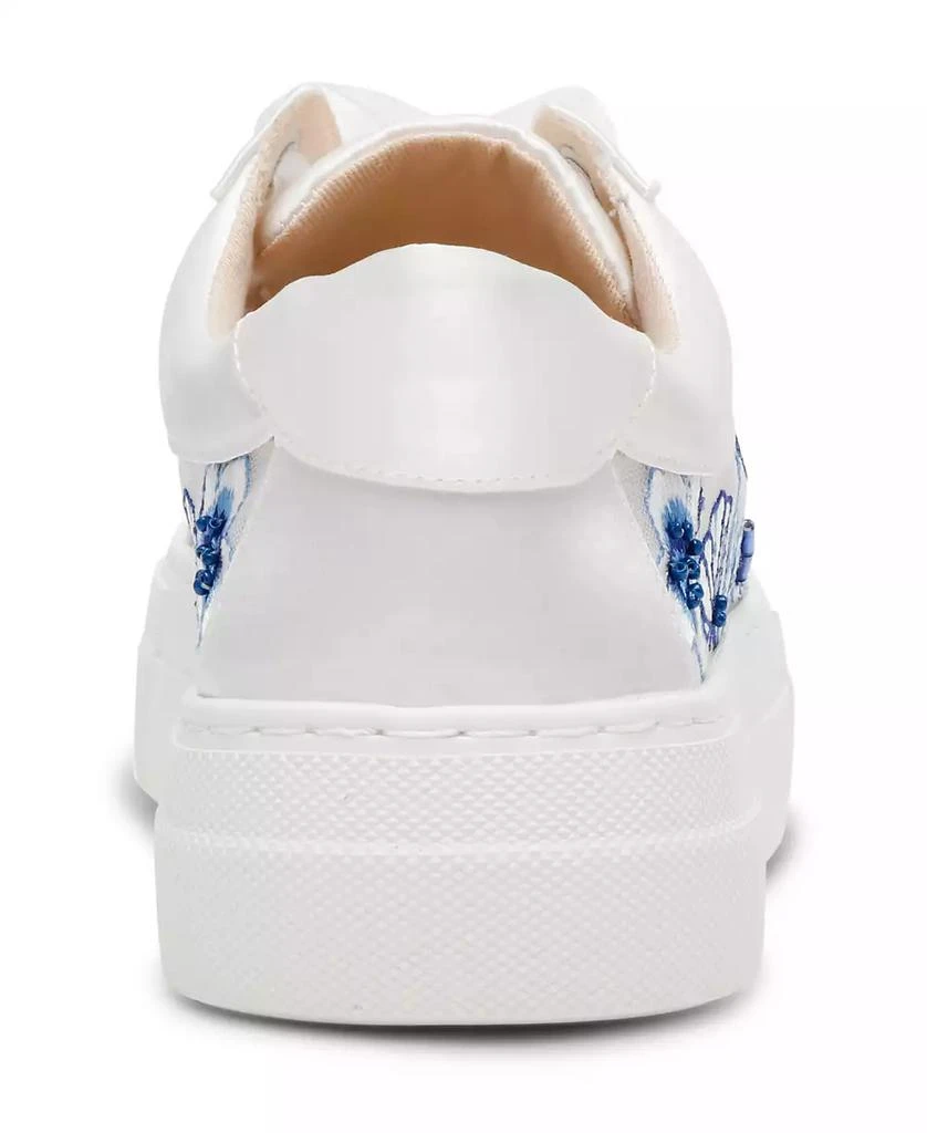 Betsey Johnson Women's Nino Embroidered Toile Lace-Up Sneakers 3