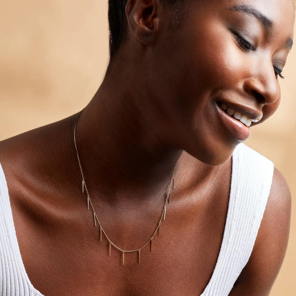 Ross-Simons Ross-Simons 14kt Yellow Gold Spike Drop Necklace 5
