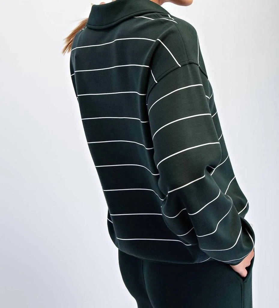 RAE MODE Rae Mode - Women
s Modal Scuba Stripe Polo Top 3