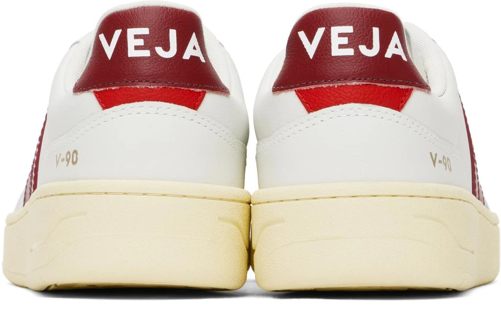Veja White V-90 Leather Sneakers 2