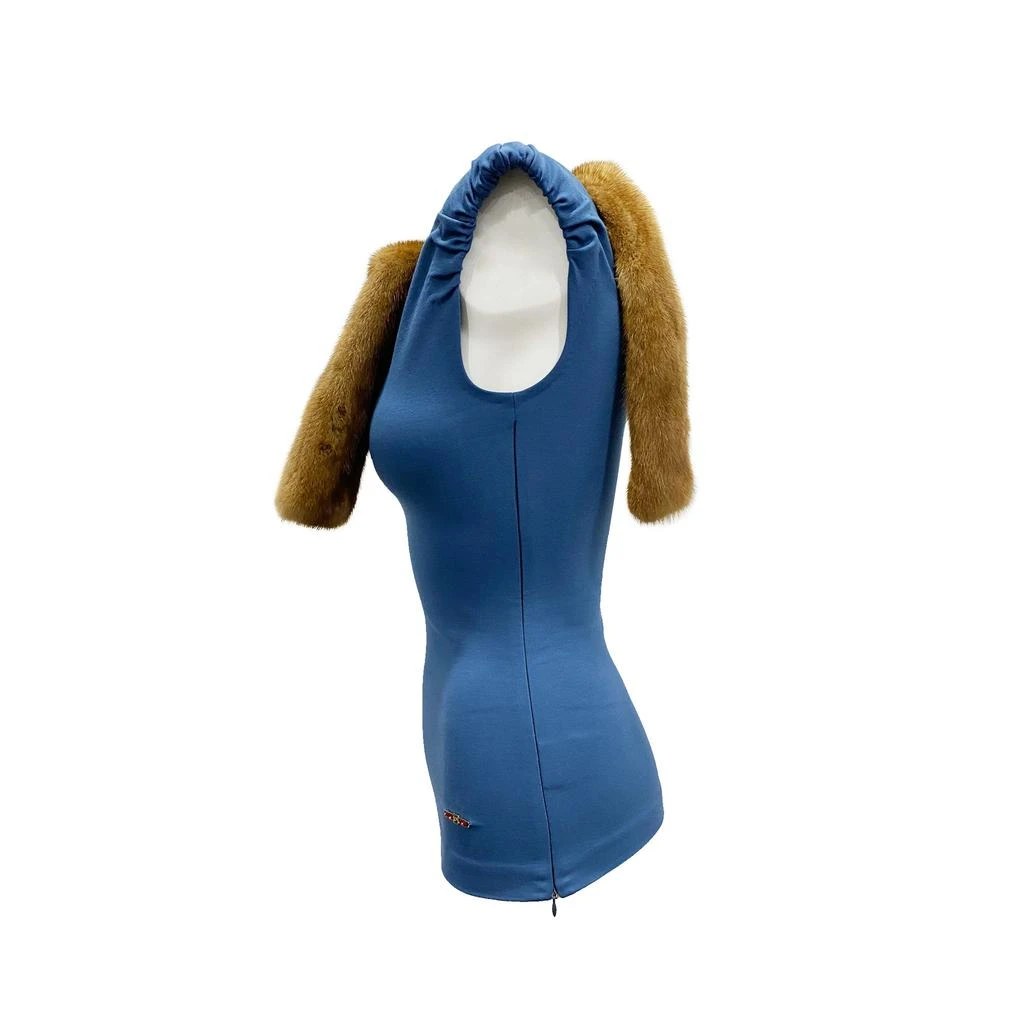 DSQUARED2 Dsquared2 Mink Collar Sleeveless Top 3