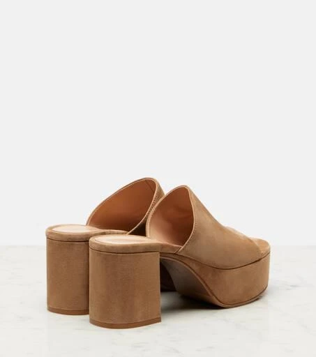 Gianvito Rossi Suede platform mules 2