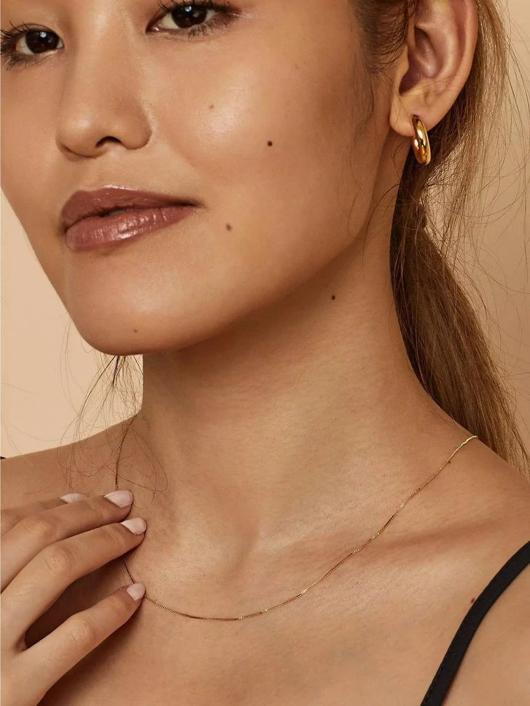 Oradina 18K Yellow Solid Gold Everything Bold Hoops 3
