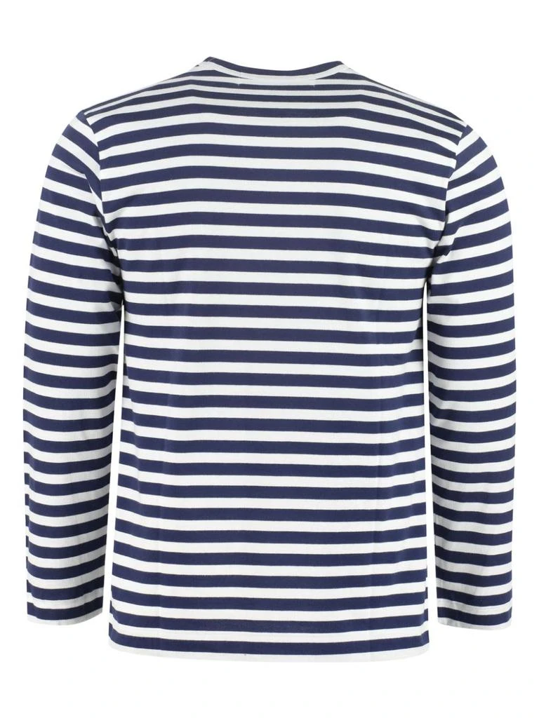 Comme des Garcons COMME DES GARCONS PLAY - Logo Striped Cotton T-shirt 2