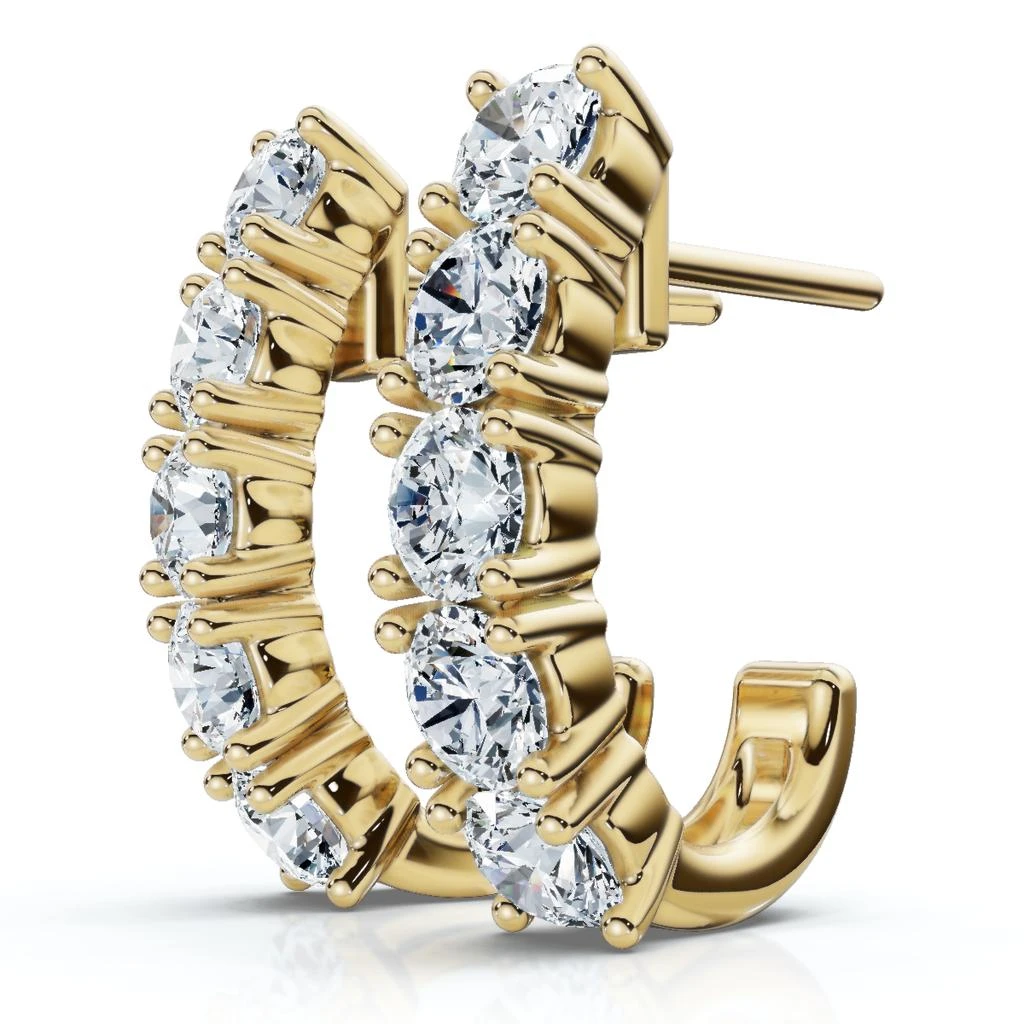 Pompeii3 1Ct Diamond Hoops Women's Earrings 10k Gold Lab Grown EF/VS 3
