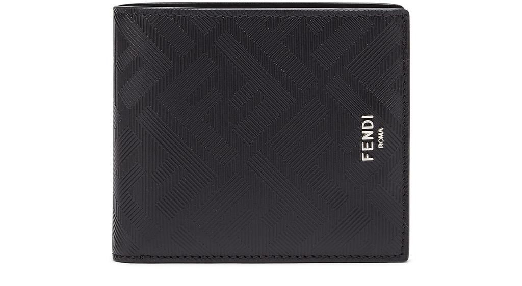★人気★【FENDI】★SHADOW DIAGONAL BIFOLD WALLET★BLACK★ Fendi Fendi Shadow Wallet - Wallets - Free Shipping