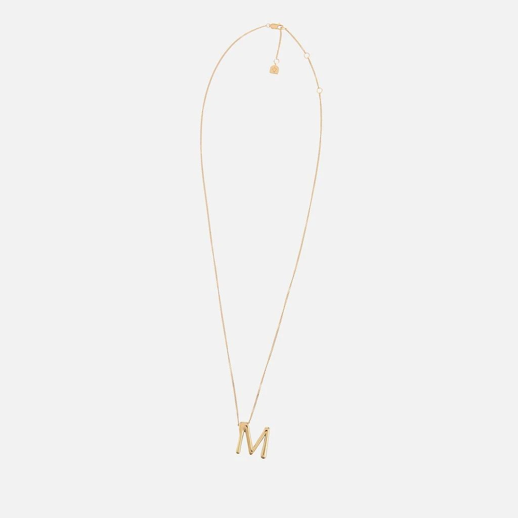 ASTRID & MIYU Astrid & Miyu Initial Pavé 18K Gold-Plated Necklace 1