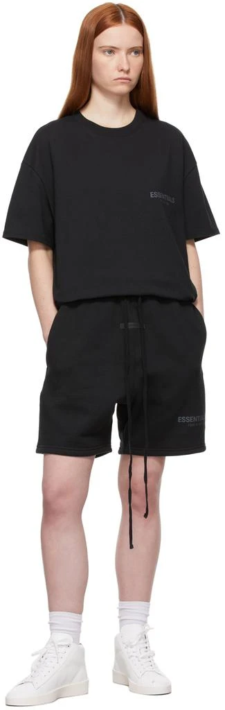 Essentials Black Fleece Sweat Shorts 4