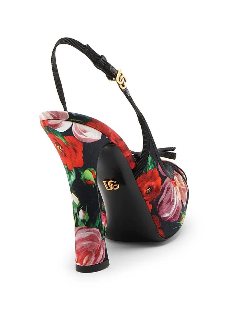 Dolce 
Gabbana Rose Satin 130MM Slingback Pumps 3