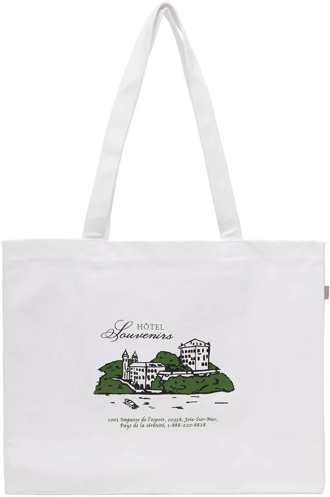 A.P.C. White JJJJound Edition 'Hôtel Souvenirs' Tote 1