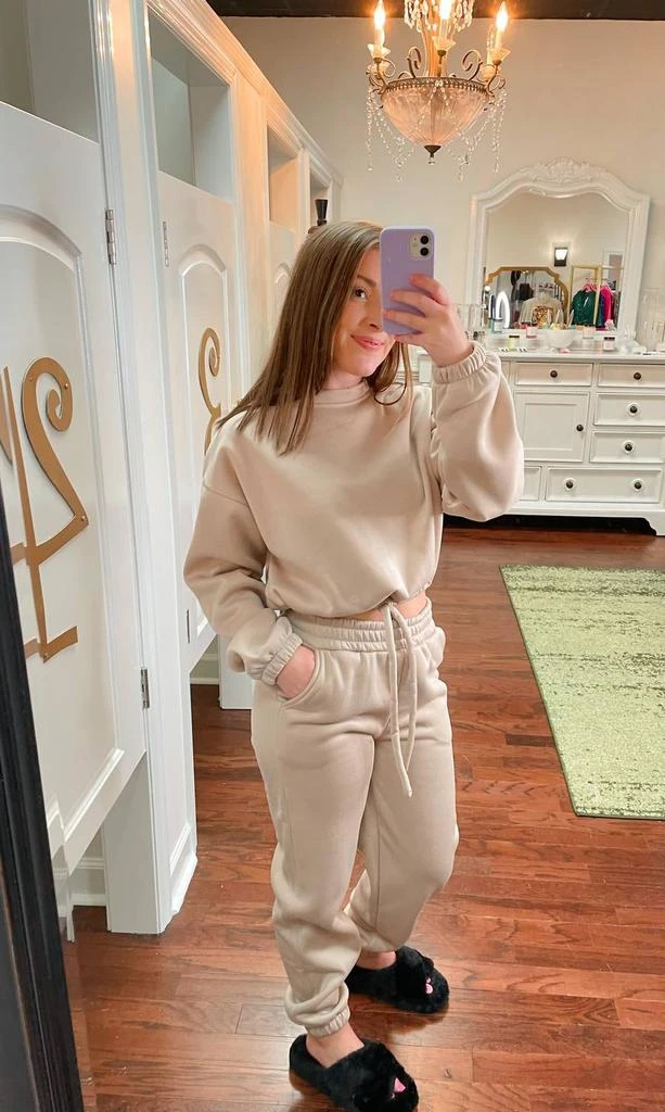 Oneleven Oneleven - Cropped Pullover And Sweatpants Set 3