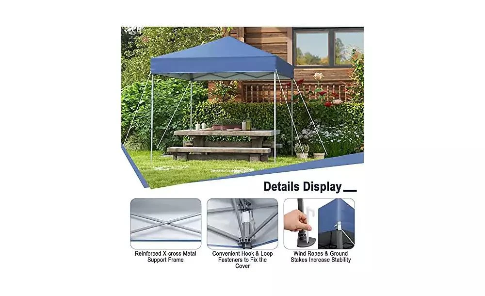 Mecale 6.6 x 6.6 Feet Outdoor Pop-up Canopy Tent with UPF 50+ Sun Protection 4