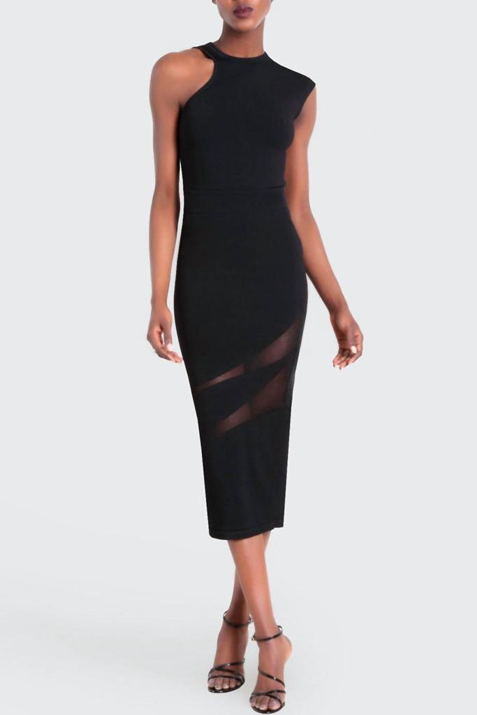 Cushnie Amata Asymmetrical Crew Neck Top In Black