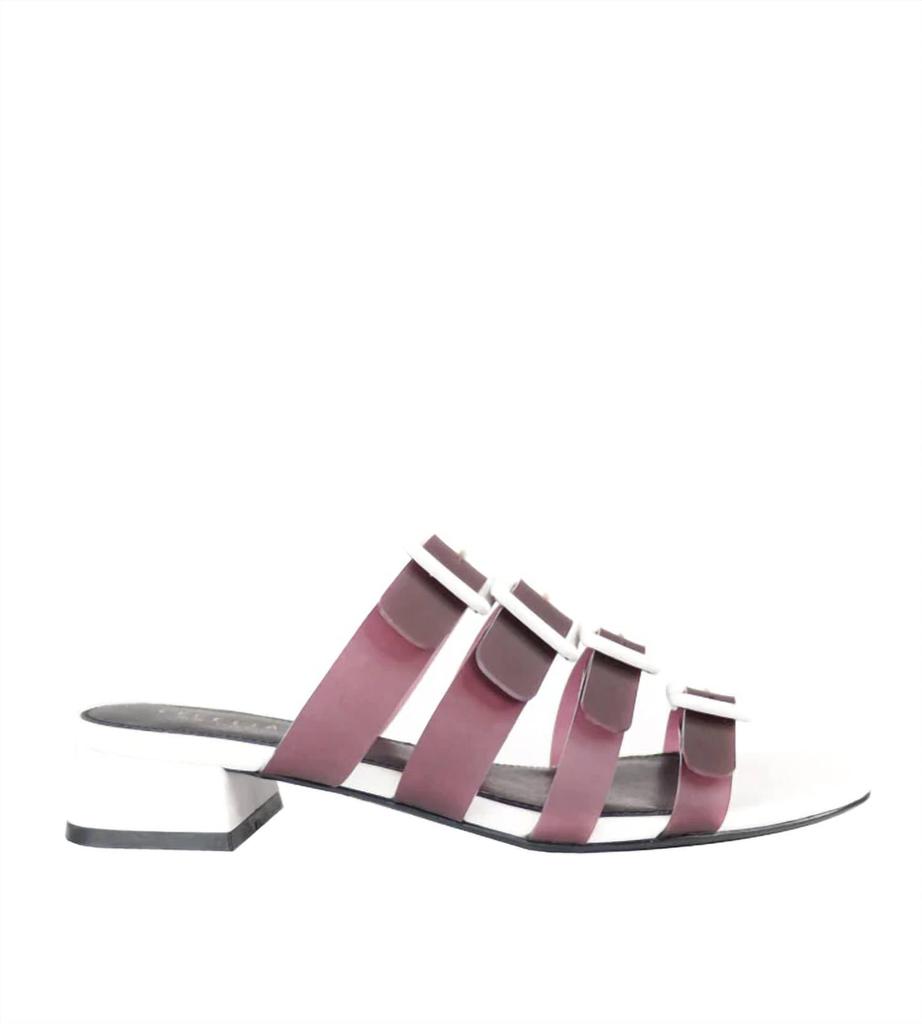 Cecelia New York Lexington Slide Sandal In Black And White