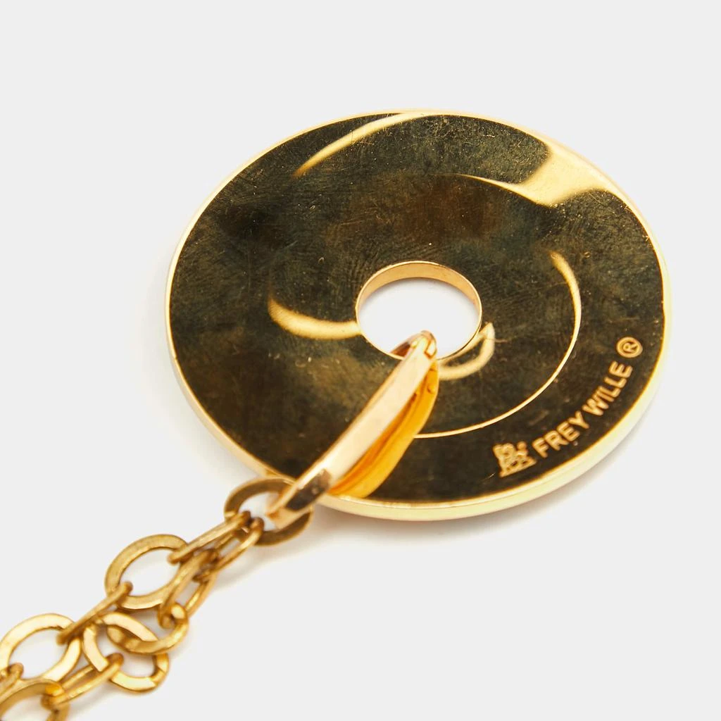 Frey Wille FreyWille Gustav Klimt Adele Bloch-Bauer Luna Piena Fire Enamel Gold Tone Pendant Necklace 4