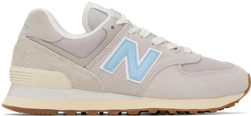 New Balance Gray & Blue 574 Sneakers 1
