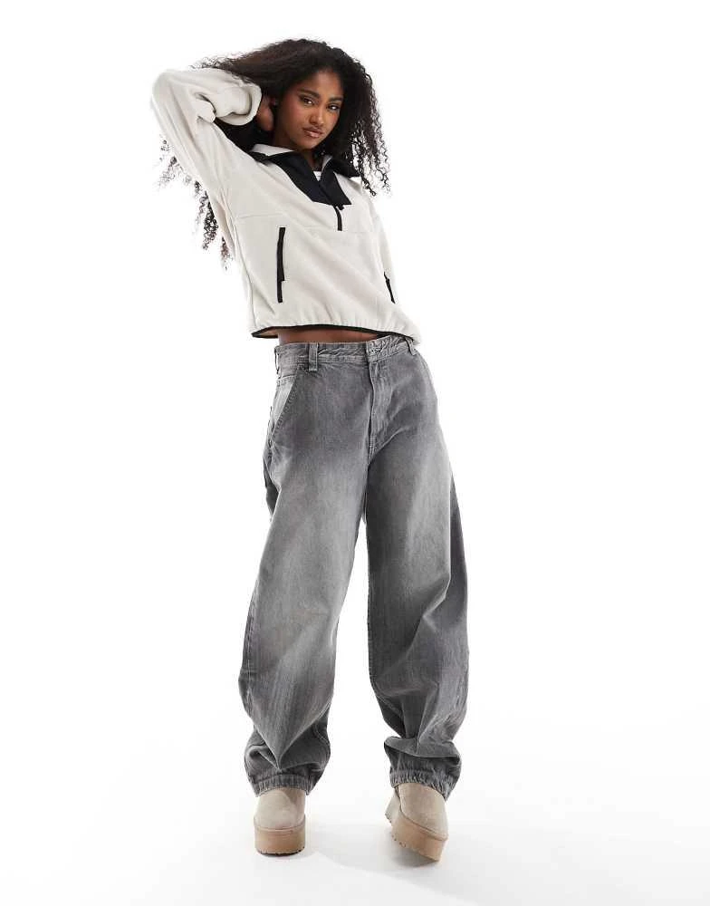Columbia Columbia Sequoia Grove half zip fleece in beige and black 2