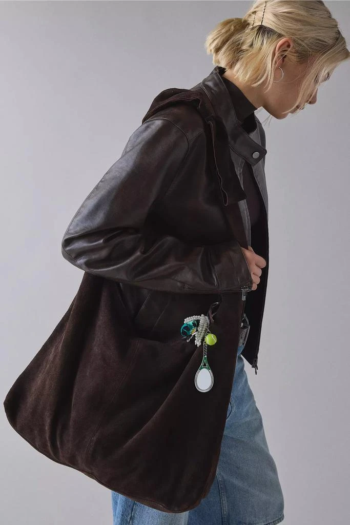 Kimchi Blue Boston Bow Suede Hobo Bag 1