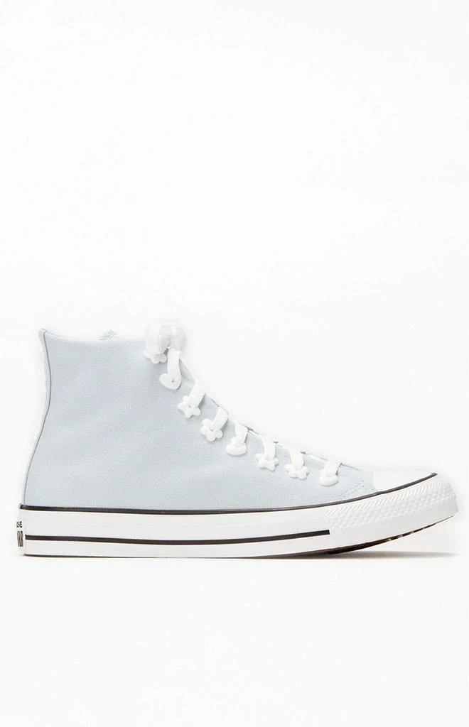 Converse Women's Blue Chuck Taylor All Star Flower Eyelet High Top Sneakers 1