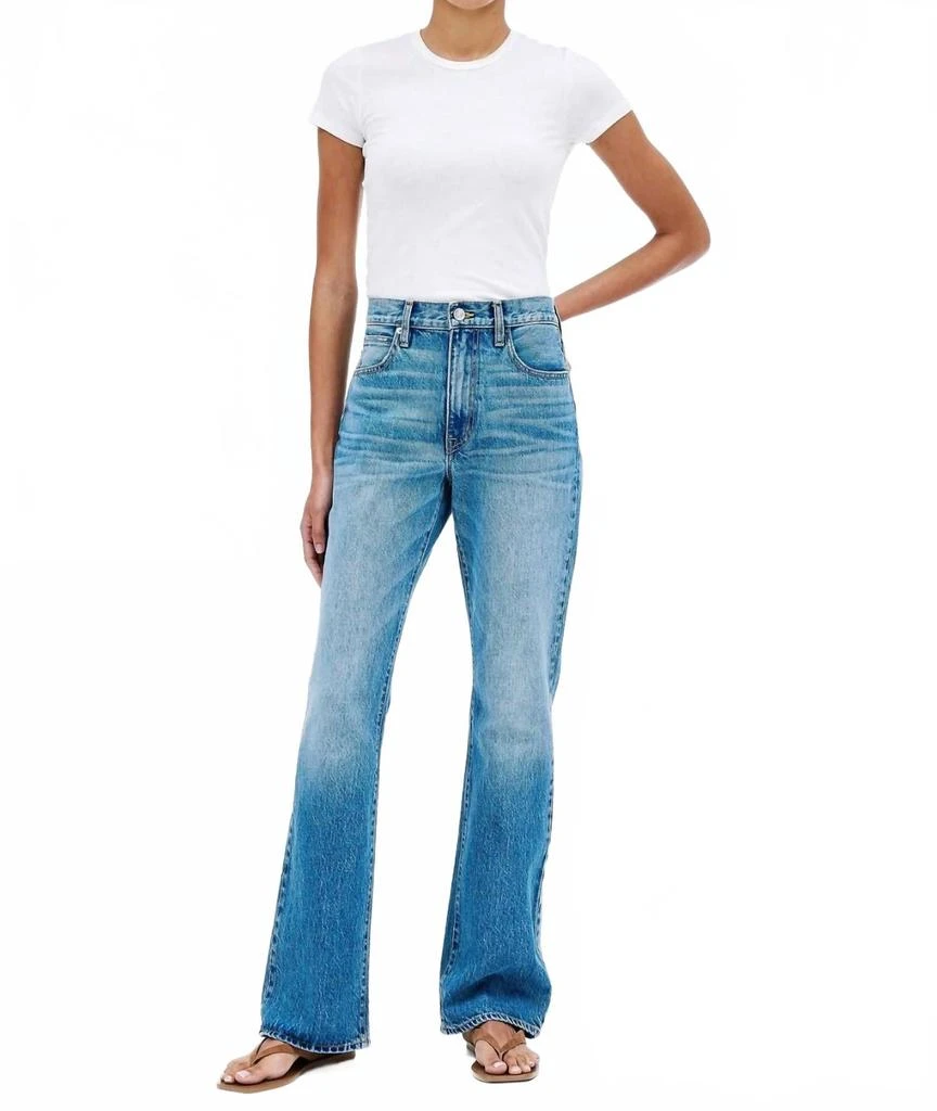 SLVRLAKE Anita High Rise Boot Cut Jeans In Satisfied Mind Blue 1