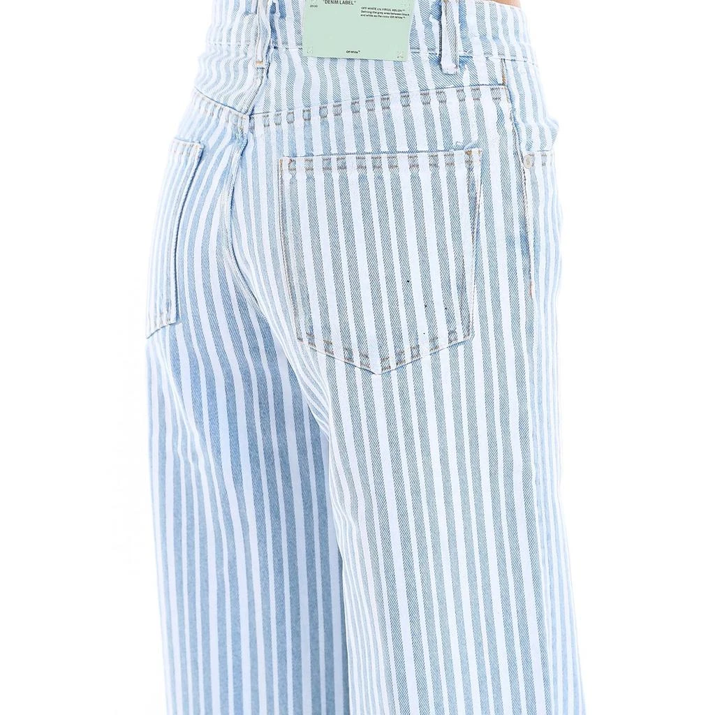 Off-White Off-White Striped Wide Leg Jeans 4