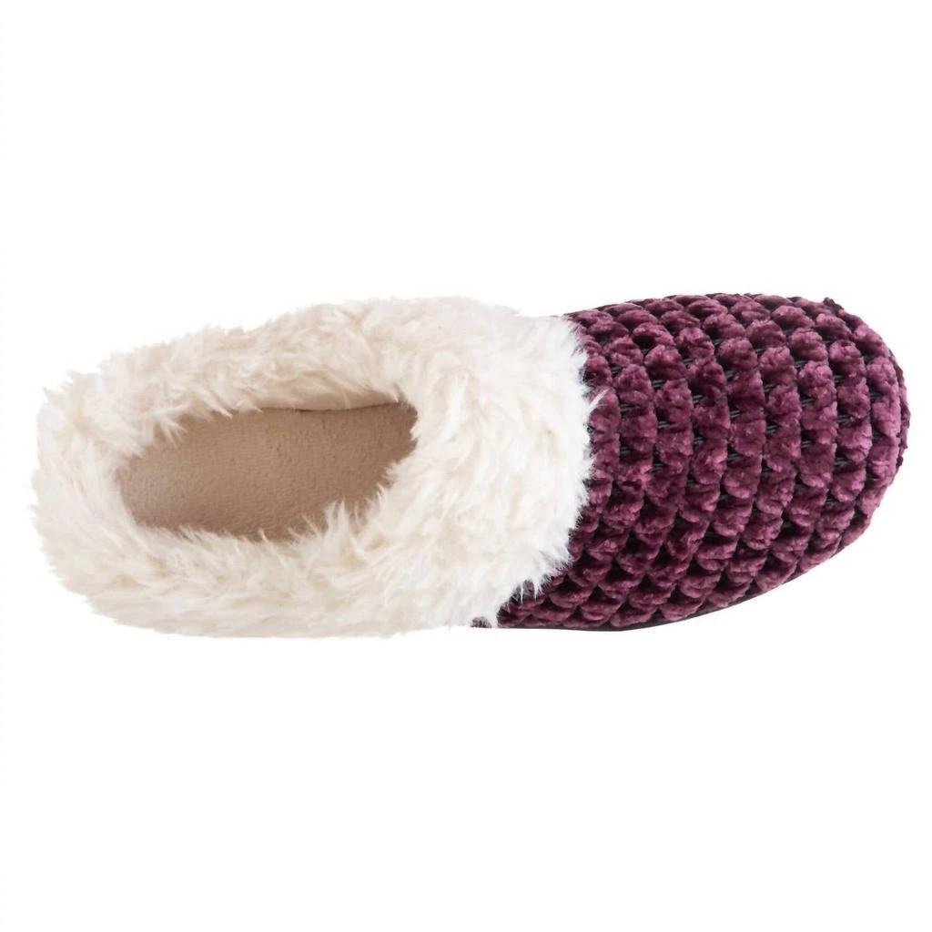 Isotoner Women's Recycled Popcorn Chenille Erin Hoodback Slipper 2