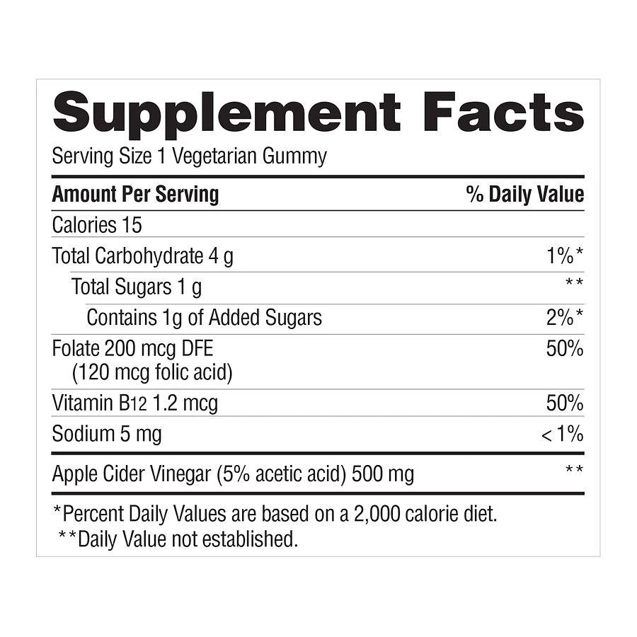 Walgreens Apple Cider Vinegar 500 mg Gummies Natural Apple 4
