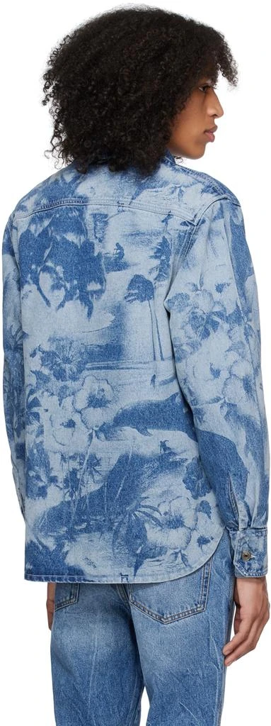 MSGM Blue Dreaming Denim Shirt 3
