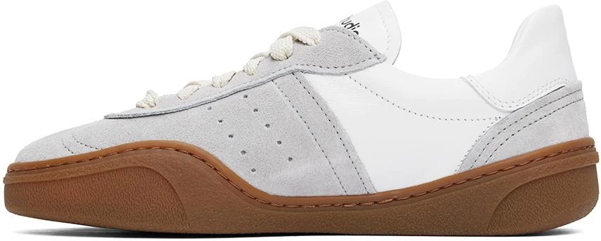 Acne Studios White & Gray Lace-Up Sneakers 3