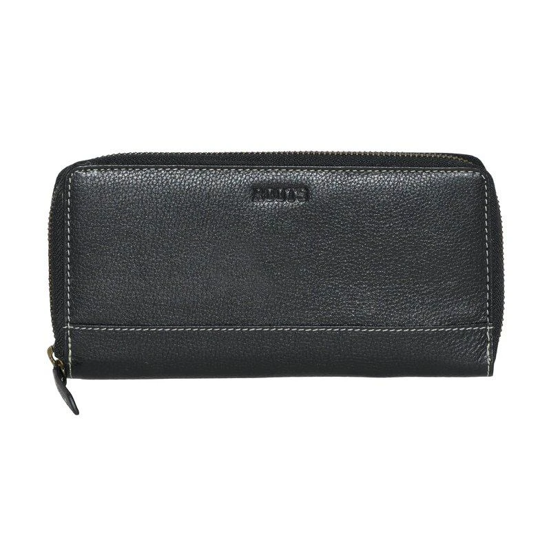 Roots Slim Zipper Round Wallet 1