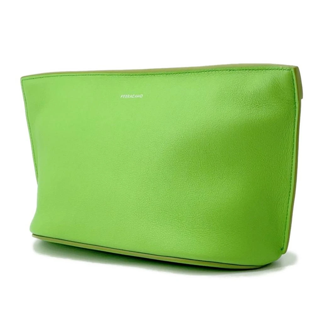 Salvatore Ferragamo Leather Clutch Bag (Pre-Owned) 2