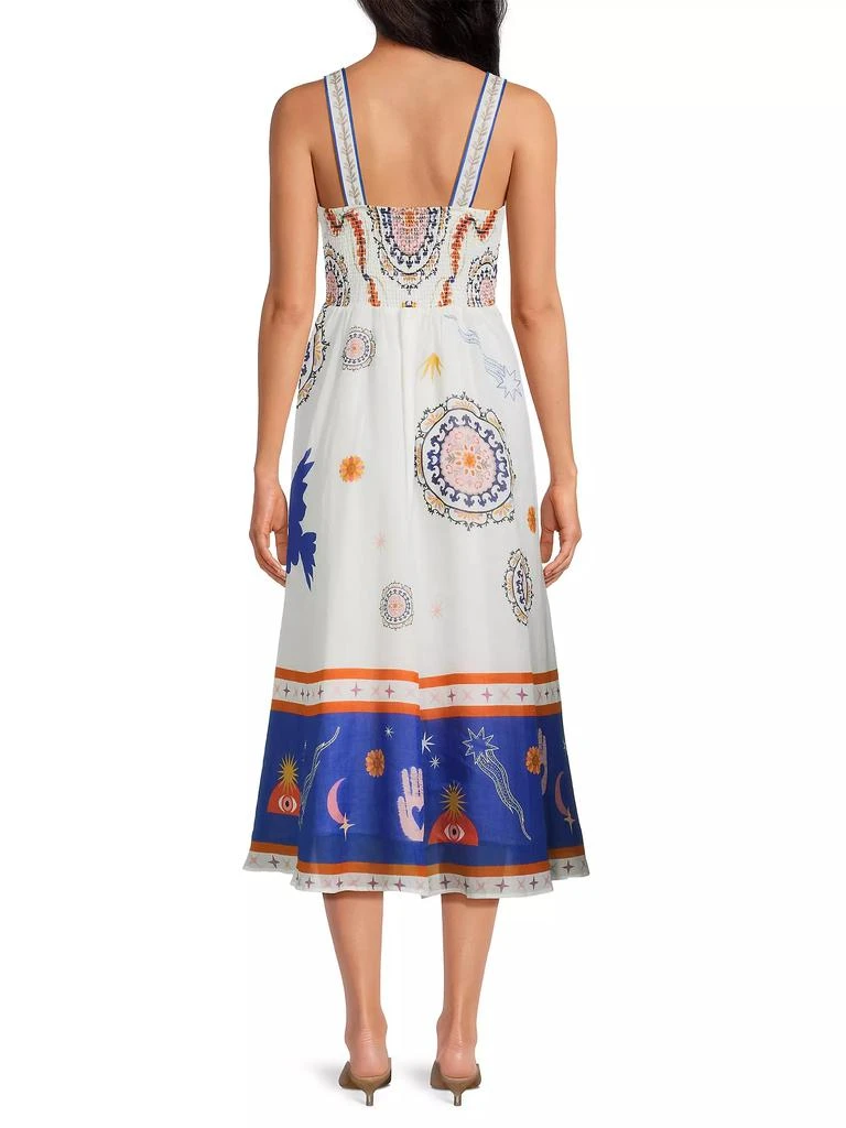 Johnny Was Luisa Abstract Linen Midi-Dress 5